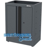 SEMLOC Unterbau-Fl�gelt�rschrank 910 x 680 x 458 mm schwarz 1 Boden 60kg