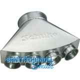 SCHUKO Saugsammler mit 4 Stutzen, Durchmesser 250B x 198A x 138A x 98A x 98A mm