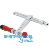 BECK Vertikalzwinge Schiene, 22 x 8,5 mm, Fixe Ausladung, Holz