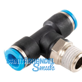 Pneumatik T-Einschraubanschluss, Durchmesser DM 8 mm, 1/4"