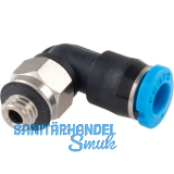 Pneumatik Winkeleinschraubanschluss, Durchmesser DM 4 mm, M5