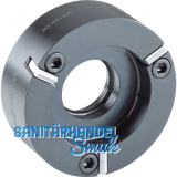 R�HM Mitnehmer-Scheibe m. ausw. u. m. 4-seitig verw. HM-Platten, Re./Li., 63 mm