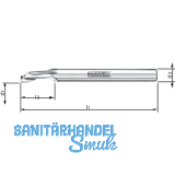 MAWEX Bohrnutenfr�ser HSS 5X14X60 mm einschneidig spiralig