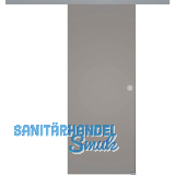 SOLIDO Glasschiebet�r Set BlackShine, Beschl�ge/Muschelgriff silber, 920x2100