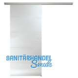 SOLIDO Glasschiebet�r Set Liga 4 Reflo, Beschl�ge/Muschelgriff silber, 920x2100