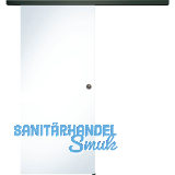 SOLIDO Glasschiebet�r Set Klarglas, Beschl�ge/Muschelgriff schwarz, 820x2100