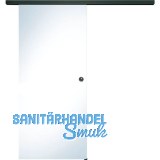 SOLIDO Glasschiebet�r Set Reflo, Beschl�ge/Muschelgriff schwarz, 920x2100