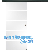 SOLIDO Glasschiebet�r Set Sensita 15, Beschl�ge/Muschelgriff schwarz, 920x2100