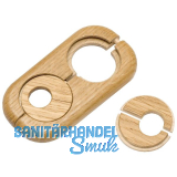 HARO Doppelheizk�rperrosette Massivholz Eiche 19/58 mm 3/8�