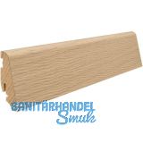 HARO Massiv-Sockelleiste furniert Eiche lichtwei� strukturiert versiegelt, 19x58