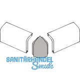 Aussenecke für Rohrabdeckleiste weiß Aussenecke für Rohrabdeckleiste weiß