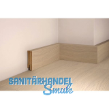 TILO Sockelleiste Eiche Alpin wei�, massiv, versiegelt, geb�rstet 17/50