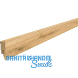 LICO Sockelleiste Vinyl Samteiche, Roheiche, Brauneiche, Cognaceiche Hell, 18/50