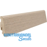 HARO Massiv-Sockelleiste furniert Eiche sandgrau strukturiert ge�lt, 19x58