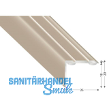 K�GELE Treppenwinkel Alu Edelstahloptik, selbstklebend, 25/20/1000 mm