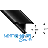 K�GELE T-Profil Alu schwarz eloxiert 14/7/2700 mm