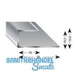 K�GELE Gleitabschlussprofil U Alu silber eloxiert 10/2700 mm