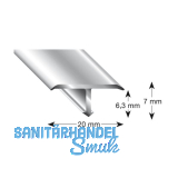 K�GELE T-Profil Alu silber eloxiert 20/7/2700 mm
