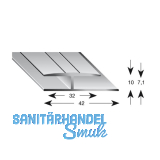 K�GELE Gleitabschlussprofil H Alu silber eloxiert 7/2700 mm