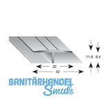 K�GELE Gleitabschlussprofil H Alu silber eloxiert 8/2700 mm