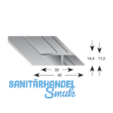 K�GELE Gleitabschlussprofil H Alu silber eloxiert 10/2700 mm