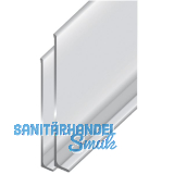 Sockel- und Wandschutzleiste silber 11 x 60 mm ungebohrt 2700 mm