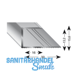 K�GELE Gleitabschlussprofil U Alu silber eloxiert 13/1000 mm