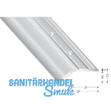 K�GELE Abschlussprofil 201, Alu silber eloxiert, gebohrt, 10 mm, 1000 mm