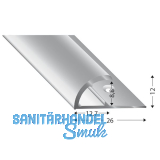 K�GELE Klemmprofil Alu silber eloxiert, Innenh�he 8,8 mm, 2700 mm