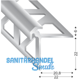 K�GELE Mauerkantenprofil DOPPIO Alu silber, Innenh�he 6 mm, 3000 mm