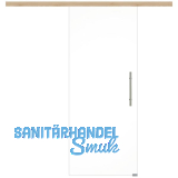 Glasschiebet�r Set Klarglas, 920x2100mm, Inlay CPL Achat, Sto�griff silber