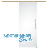 Glasschiebet�r Set Satiniert 920x2100mm, Inlay CPL Achat, Sto�griff silber