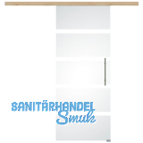 Glasschiebet�r Set Sensita 15, 820x2100mm, Inlay CPL Achat, Sto�griff silber