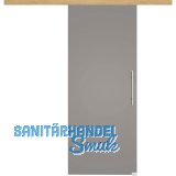 Glasschiebet�r Set BlackShine, 920x2100mm, Inlay CPL Eiche, Sto�griff silber