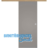 Glasschiebet�r Set BlackShine 820x2100mm Inlay CPL Risseiche Muschelgriff silber