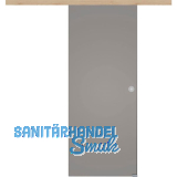 Glasschiebet�r Set BlackShine, 820x2100mm Inlay CPL Achat Muschelgriff silber