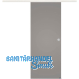 Glasschiebet�r Set BlackShine, 920x2100mm Inlay CPL Bianco Muschelgriff silber