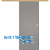 Glasschiebet�r Set BlackShine, 820x2100mm Inlay CPL Eiche Muschelgriff silber