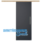 Glasschiebet�r Set BlackDark, 820x2100mm, Inlay CPL Achat, Sto�griff silber