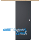 Glasschiebet�r Set BlackDark, 820x2100mm Inlay CPL Achat Muschelgriff silber