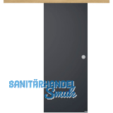 Glasschiebet�r Set BlackDark, 820x2100mm Inlay CPL Eiche Muschelgriff silber