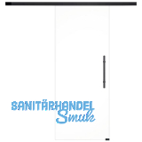 SOLIDO Glasschiebet�r Set Klarglas, Beschl�ge/Sto�griff schwarz, 920x2100