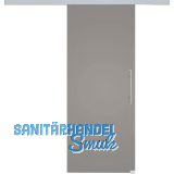 SOLIDO Glasschiebet�r Set BlackShine, Beschl�ge/Sto�griff silber, 920x2100