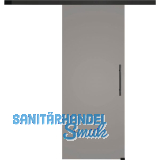 SOLIDO Glasschiebet�r Set BlackShine, Beschl�ge/Sto�griff schwarz, 920x2100