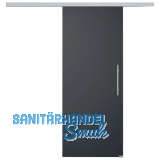 SOLIDO Glasschiebet�r Set BlackDark, Beschl�ge/Sto�griff silber, 920x2100