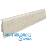 HARO Laminat Sockelleiste Eiche Sicilia wei� / Bergamo silbergrau, 19/58