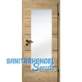 SOLIDO Smart Innent�re CPL Ripped Eiche 4 Lisenen schwarz GL LI TBA 800/2030mm