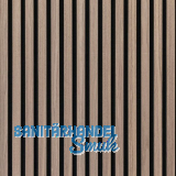 Akustikpaneel mit Softkante Nuss Natur roh / schwarz