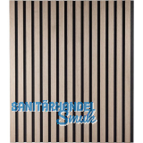 Designpaneel MDF massiv mit Softkante Eiche Natur roh / schwarz