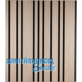 Designpaneel MDF massiv Plus mit Softkante Eiche natur roh / schwarz